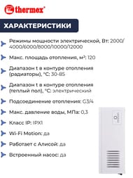 ����� ������������� THERMEX Boss 12 Wi-Fi White 12 ���, (600�390�236) �����, ���������� Wi-Fi