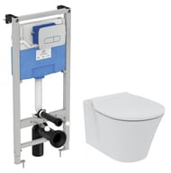 Инсталляция Ideal Standard ProSys 120P кл хром + Унитаз CONNECT AIR Rimless + сиденье микролифт PR212101