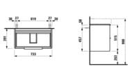 ����� ��� ���������� Laufen BASE 402352 (735x390x530) 2 �����, ����� ������