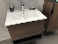 Тумба COMFORTY Франкфурт-60 (600х540х460) подвесная, с раков., дуб шоколадно-коричневый 00004150530