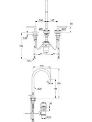 Смеситель на умывальник KLUDI NOVA FONTE 20143N015