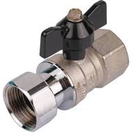 Кран шаровый STOUT 3/4"ВВ с накидной гайкой, прямой, бабочка, SVB-0009-000020