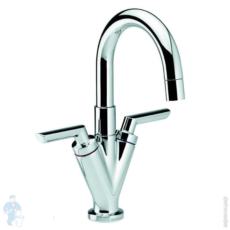 *Смеситель DAMIXA Venus для умывальника двухзахватный, поворотный излив ...