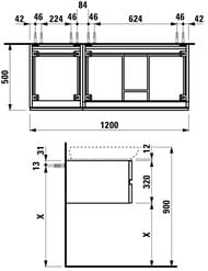����� ��� ���������� Laufen ILBAGNOALESSI ONE 4.2418.0.097.630.1 (1200�500�320) ��������� ������, ����, ���.����