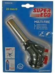 Горелка газовая Super Ego MULTIFIRE с пьезоподжигом, без баллончика, сопло 22мм,  SEH024700