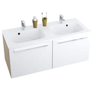 Тумба под умывальник RAVAK SDU 1200 Chrome (1200х490х502) капучино/белая X000000964