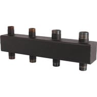 Коллектор распределительный ROMMER 2(3) отопительных контура 1х1.1/4", сталь