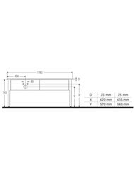 Тумба под раковину слева Duravit Luv 1733х743х570 2 ящика, белый матовый сатиновый лак LU9563L3636 — изображение 3