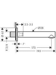 ����� Axor Uno 45410000 ��������� ��� �����, ����� 175 ��, ����