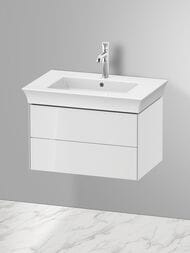 Тумба под раковину Duravit White Tulip WT434108585 684х410х458 подвесная, 2 выдв. ящ., белый глянец — изображение 2
