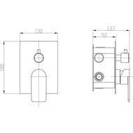 Смеситель для душа BelBagno NOVA NOV-SDM-IN встраив.,однозахв.,переключатель,трёхпозиционный,сатин