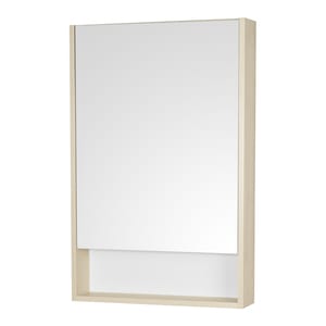 Зеркальный шкаф AQUATON Сканди 55 1A252102SDB20 550x130x850 1 дверца, белый глянец/дуб верона