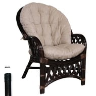 Кресло Черчилль (Рузвельт) (750х750х950) с подушкой, ротанг, венге