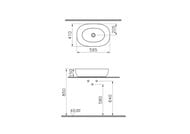 �������� ���� VitrA Outline Recycled 7995B066-0016 60 x 41 �� ��������� ������� ������� ����������������� �������� Hygiene