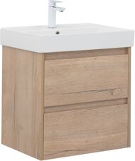 Тумба под раковину Aquanet Nova Lite 60 287901 (580х435х562) подвесная, 2 ящика, дуб крафт