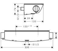 ��������� Hansgrohe Ecostat Select 13161000 ��� ����, ����������������, ����