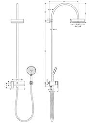 ������� ������� Axor Citterio Showerpipe 39620 ���������, ������� � ������ ���, ������, ����� 1,6��