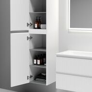 Шкаф-пенал SANCOS Snob T (350х350х1650) подвесной, две дверцы, Bianco PSNT35W