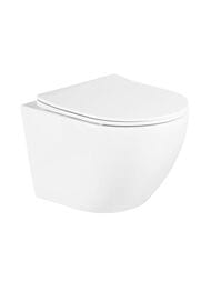 Унитаз подвесной BelBagno UNO (360x482x360) безободковый, сиденье микролифт, белый BB3105CHR/SC — миниатюра 1