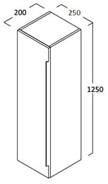 ����� ��������� Berloni Bagno Plana (250�200�1250) 1 �����, ����� �����, ����� ������ PNCM01/SX/100