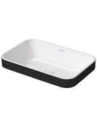 Раковина DURAVIT HAPPY D.2 PLUS 600х400 антигрязевое покрытие WG, белый/антрацит матовый 23596061001
