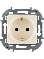 Розетка LEGRAND INSPIRIA с заземлением со шторками 16 А  IP20 слоновая кость 673731