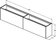 ����� ��� �������� Ideal Standard CONCA (2385x372x540) 4 �����, ����� ������� ��� T4339Y3