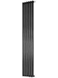 Дизайн-радиатор STOUT Tube Round 6 секц. ниж.прав.подкл. R40 1-1750-6 RT RAL9005 черный