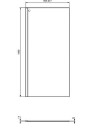 ������� ������ Ideal Standard CONNECT 2 Wetroom (1000�1950) ������� ��� ������/������ �����. K9378V3