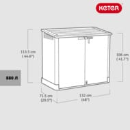 ���� KETER STORE IT OUT MIDI PRIME UPGRADED BEIGE BROWN (132x72�114) 845�, ���-����������