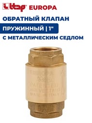 Клапан обратный ITAP EUROPA 1"ВВ 100 1 пружинный, с металлическим седлом