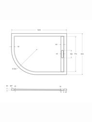 ������� ������ CEZARES (1200�900�30) ������������� ������, �����������. TRAY-AS-RH-120/90-550-30-W-R