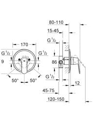 ��������� Grohe EuroSmart Cosmopolitan 32880000 ��� ���� ������������, ������������