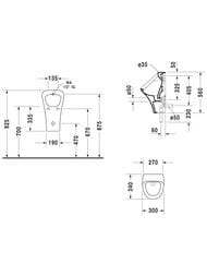������� DURAVIT DuraStyle 300�340 �����, ��� �����, ����������� �������� 28043000001