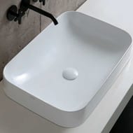 Умывальник Azzurra Elegance (600х400х140) накладной, б/отв.под смес. и перелива, бел. ELLG060400S0BI