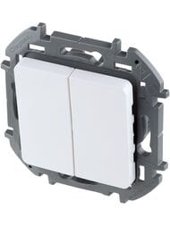 Выключатель LEGRAND INSPIRIA  2-клавишный 10 AX 250 В белый 673620