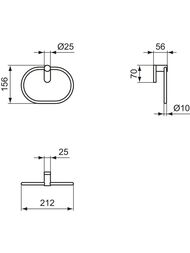 Полотенцедержатель-кольцо Ideal Standard CONCA серый T4503A5