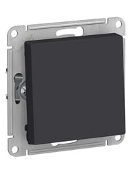 Кнопка Systeme Electric ATLASDESIGN нажимная схема 1 10АХ механизм карбон ATN001015