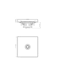 Розетка Systeme Electric ARTGALLERY ТВ проходная 4DB, механизм, аквамарин, GAL001192