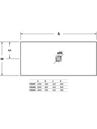 ������� ������ Duravit Sustano 1400�800��, �������� ������� 720280620000000