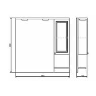 Зеркало-шкаф COMFORTY Севилья-85 (850х820х155) подвесной, слоновая кость 00003132625