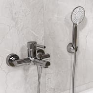 Смеситель для ванны WasserKRAFT Main 4101 однозахватный, короткий излив, душ. гарнитур, цвет: хром