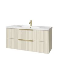 Тумба под раковину Caprigo RAIN 120 (1166х446х550) подвесная, 2 ящика, цвет Крем лайт 36516-SF046