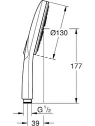 ������ ��� Grohe Rainshower SmartActive 130 ��, 3 ������, ���� 26544000