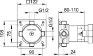 ������������ ����� Keuco IXMO ��� ������������� �� 3 ����������� DN 15  59548 000070
