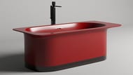 ����� ��������������� Salini Ninfea 102721MRF 1800�820�575��, S-Stone, RAL 3002 Carmine Red