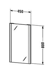 ������� Duravit XSquare 450x800�33 ���������, ������, ��������� ������ XS701000000
