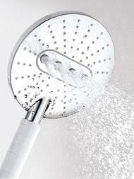 Лейка для душа WasserKRAFT A059 3 режима, пластик, белый+хром
