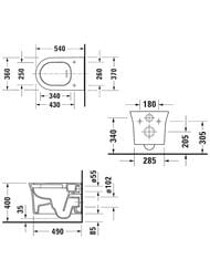 Унитаз подвесной Duravit White Tulip 2576092000 безободковый, HygieneFlush, антибакт. покр., белый