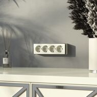 Розетка четверная с заземлением и шторками Werkel Gallant (слоновая кость) W5072204